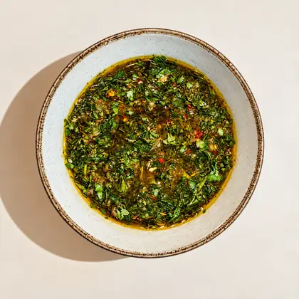 Sauce in a small bowl